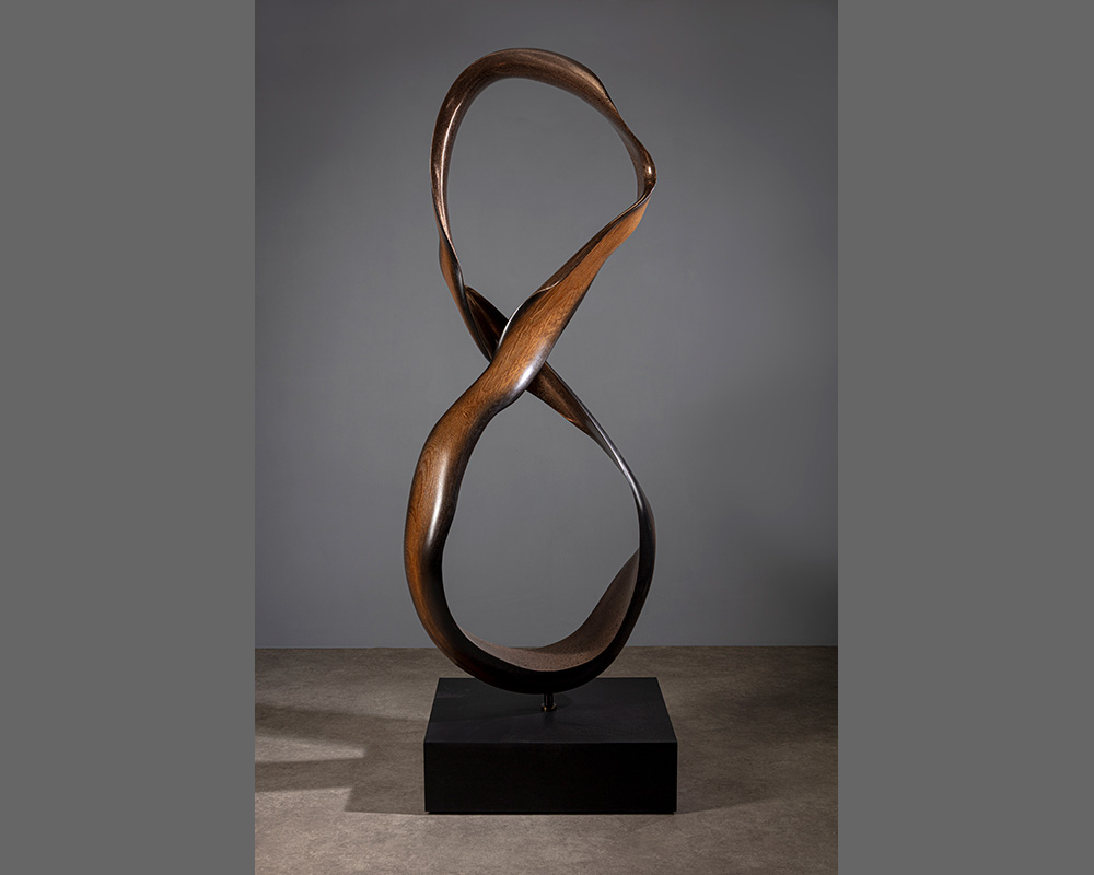 Marc Fish Mokume-gane Figure of Eight Sculpture