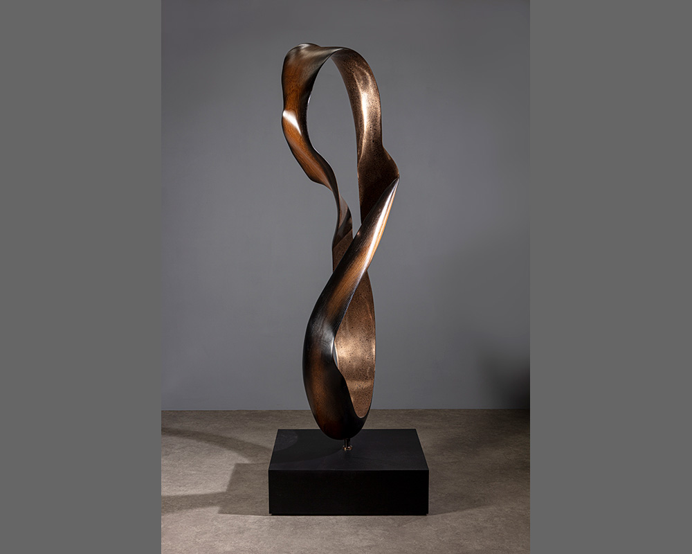 Marc Fish Mokume-gane Figure of Eight Sculpture