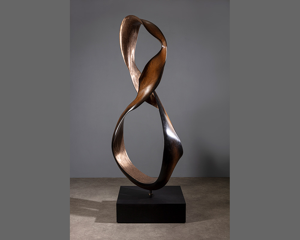Marc Fish Mokume-gane Figure of Eight Sculpture