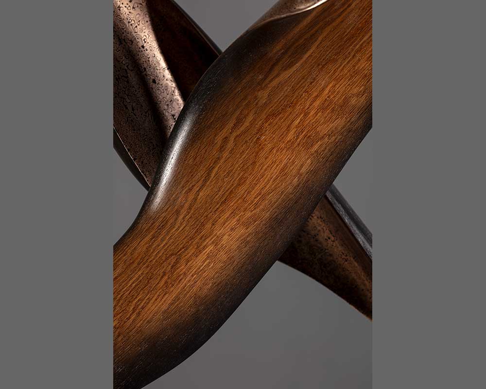Marc Fish Mokume-gane Figure of Eight Sculpture
