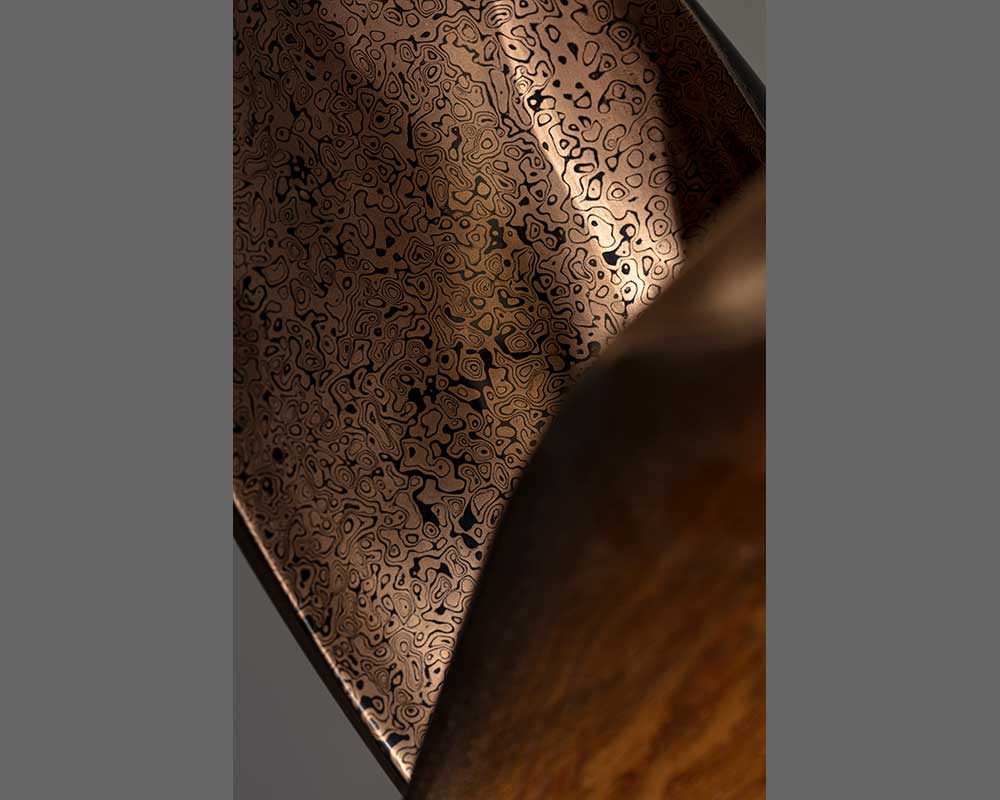 Marc Fish Mokume-gane Figure of Eight Sculpture