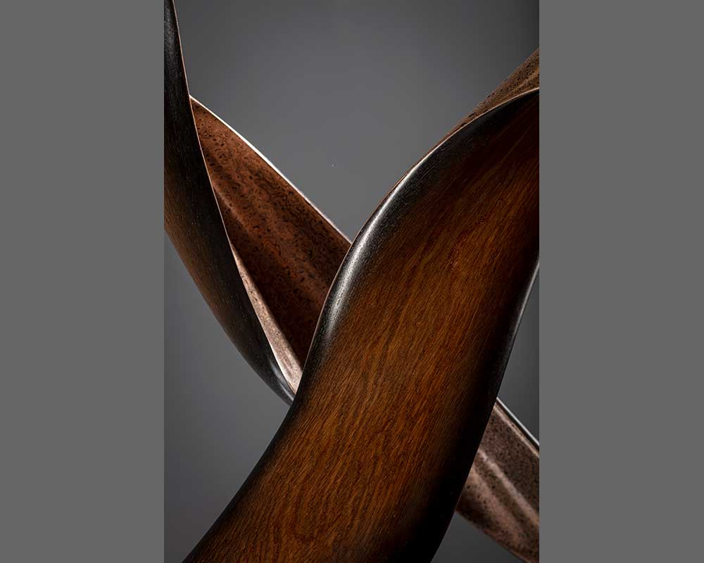 Marc Fish Mokume-gane Figure of Eight Sculpture