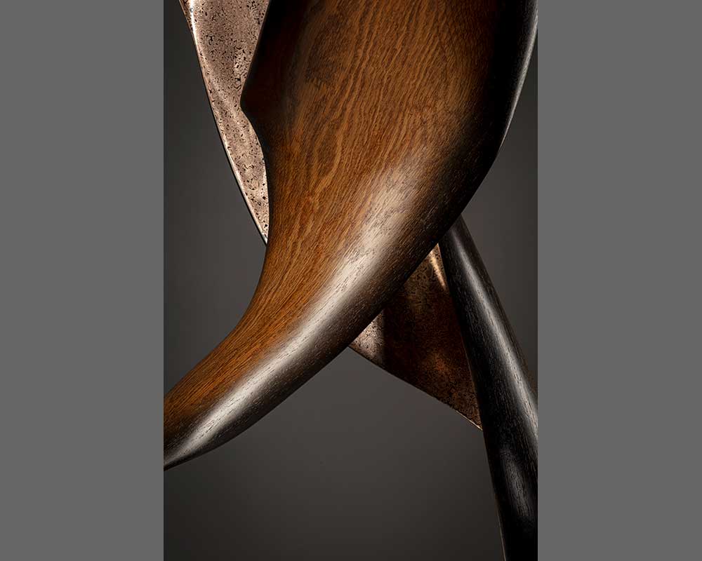 Marc Fish Mokume-gane Figure of Eight Sculpture