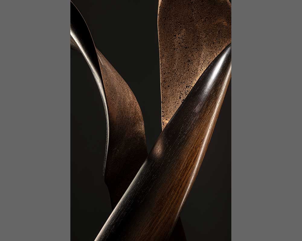 Marc Fish Mokume-gane Figure of Eight Sculpture