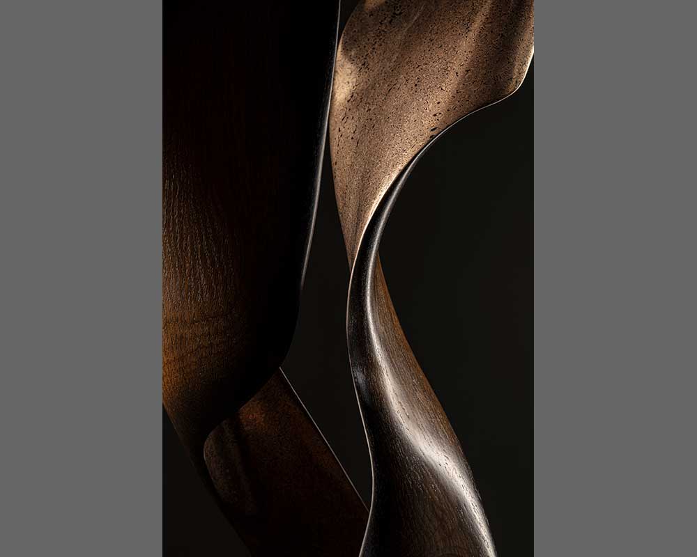 Marc Fish Mokume-gane Figure of Eight Sculpture