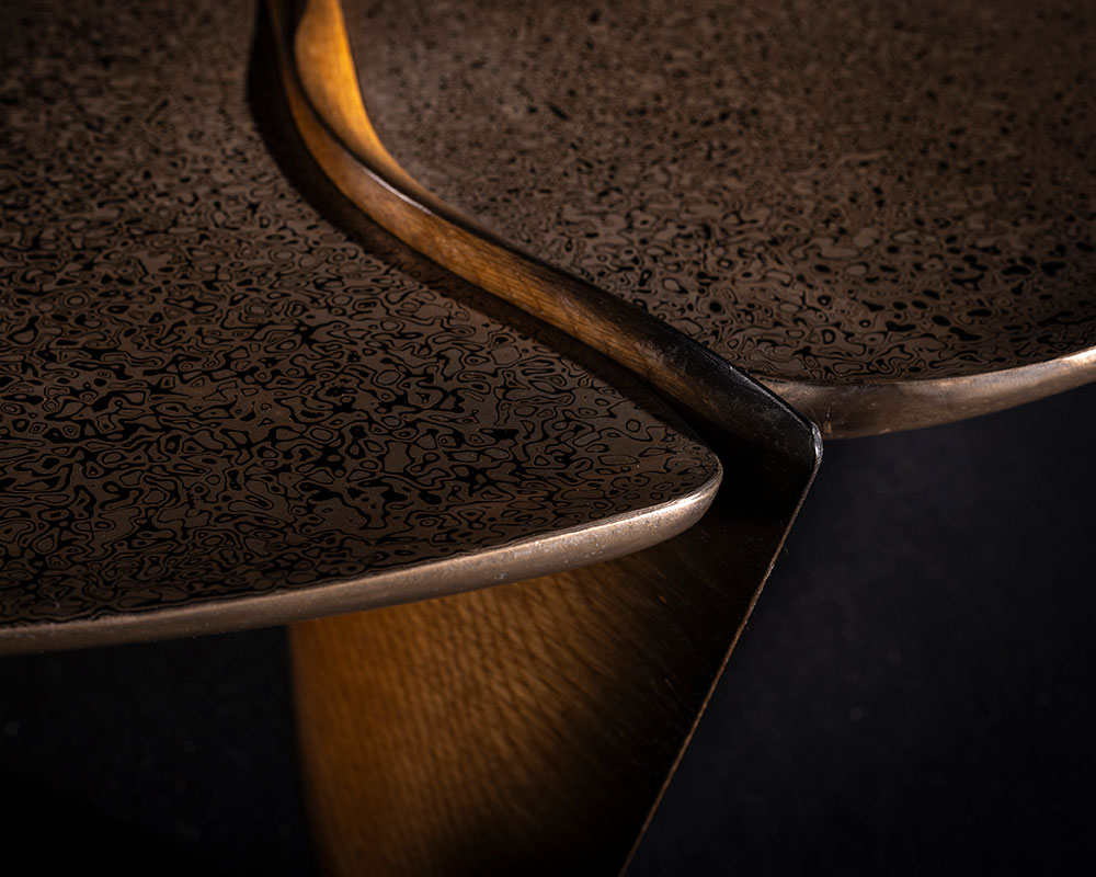 Marc Fish Mokume-gane Low Lounge Table