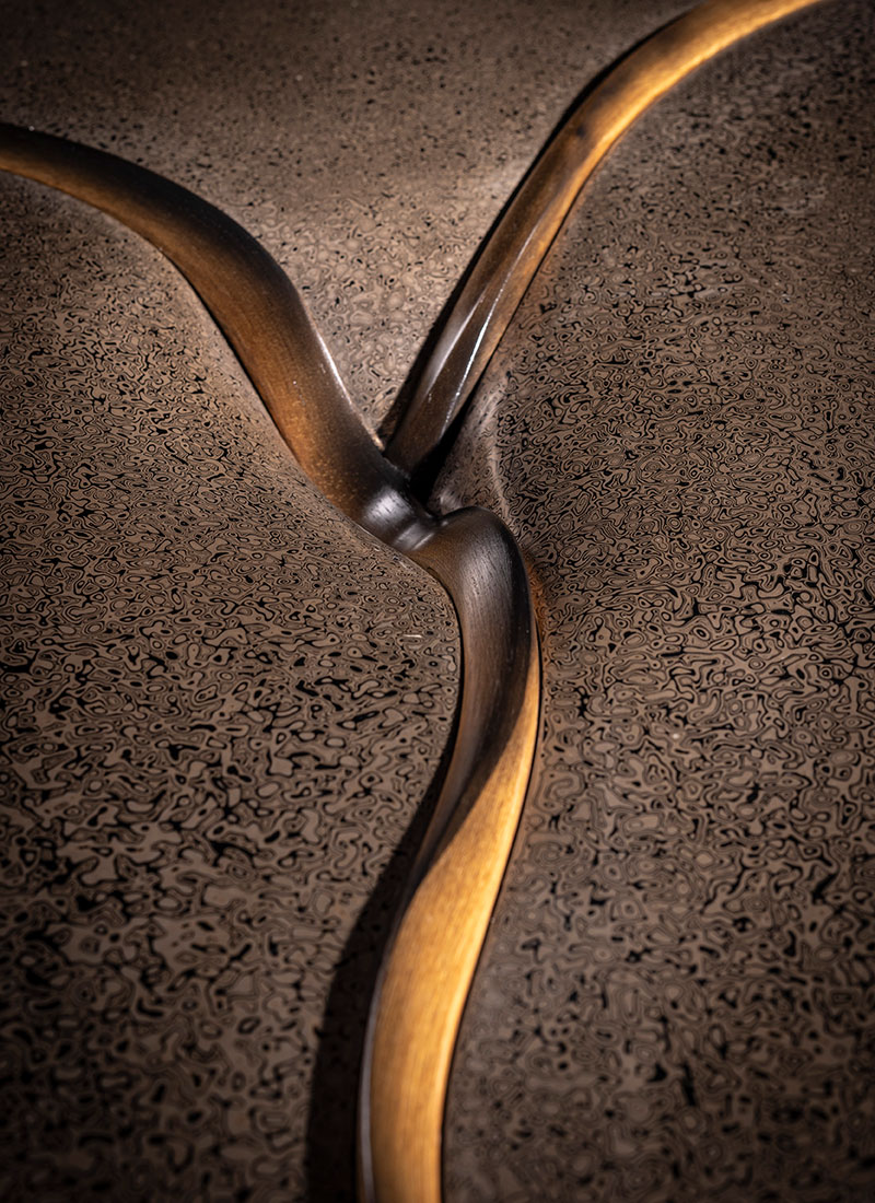 Marc Fish Mokume-gane Low Lounge Table