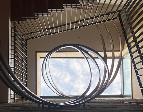 Marc Fish Walnut Stairwell Sculpture