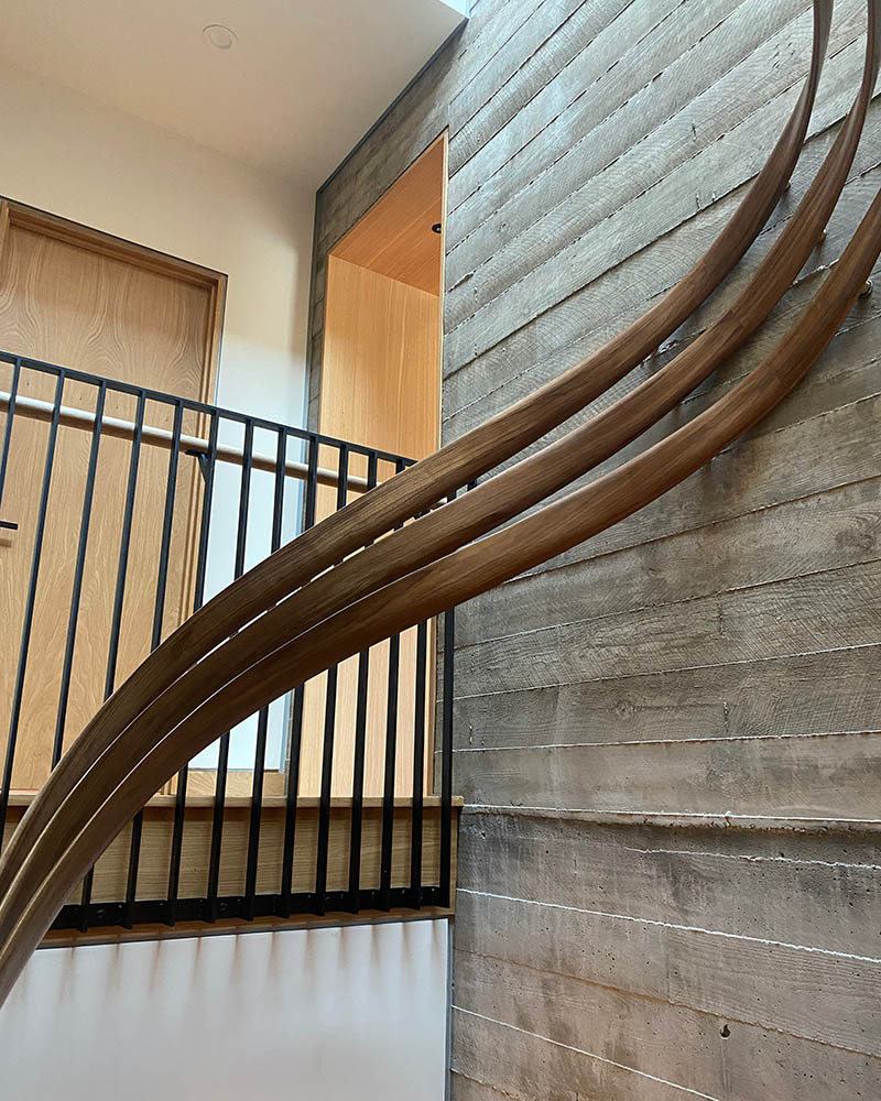 Marc Fish Walnut Stairwell Sculpture