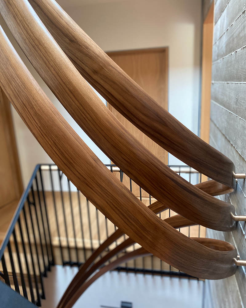 Marc Fish Walnut Stairwell Sculpture